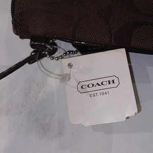 COACH Signature Coated Canvas wristlet